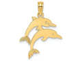 FJC Finejewelers 14k Yellow Gold Double Dolphins Right Charm