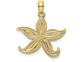 FJC Finejewelers 14k Yellow Gold Flat Starfish Charm