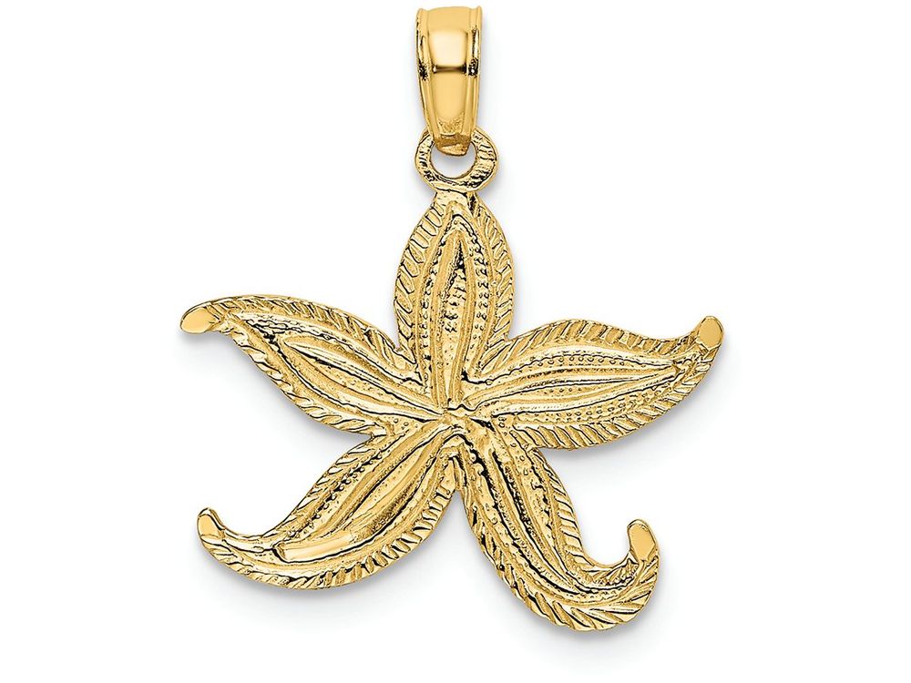 FJC Finejewelers 14k Yellow Gold Flat Starfish Charm