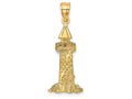 FJC Finejewelers 14k Yellow Gold Lighthouse with Seagull Birds Charm