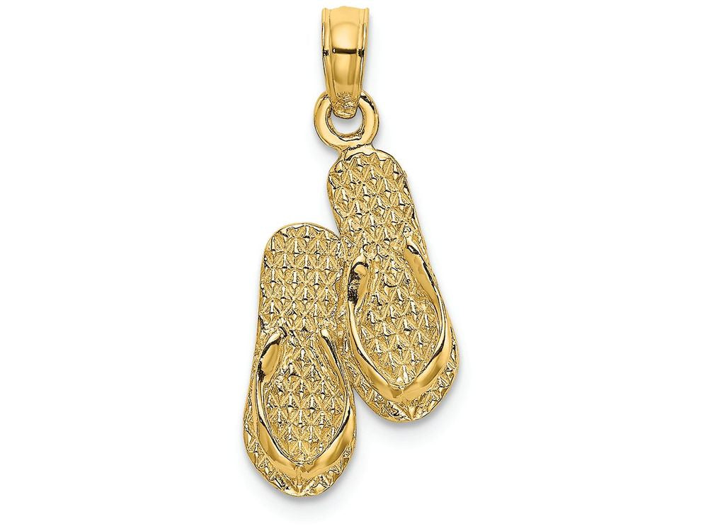 FJC Finejewelers 14k Yellow Gold Antigua  W.i. Double Flip-flop Charm