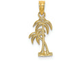 FJC Finejewelers 14k Yellow Gold Double Palm Trees with Tall Trunks Charm