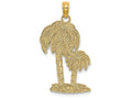 FJC Finejewelers 14k Yellow Gold Double Palm Trees Charm