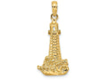 FJC Finejewelers 14k Yellow Gold Lighthouse Wwithave Charm
