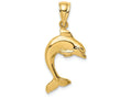 FJC Finejewelers 14k Yellow Gold Dolphin Jumping Charm