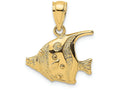 FJC Finejewelers 14k Yellow Gold Fish Polish Engraved Charm