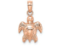 FJC Finejewelers 14k Rose Gold Mini Sea Turtle Charm