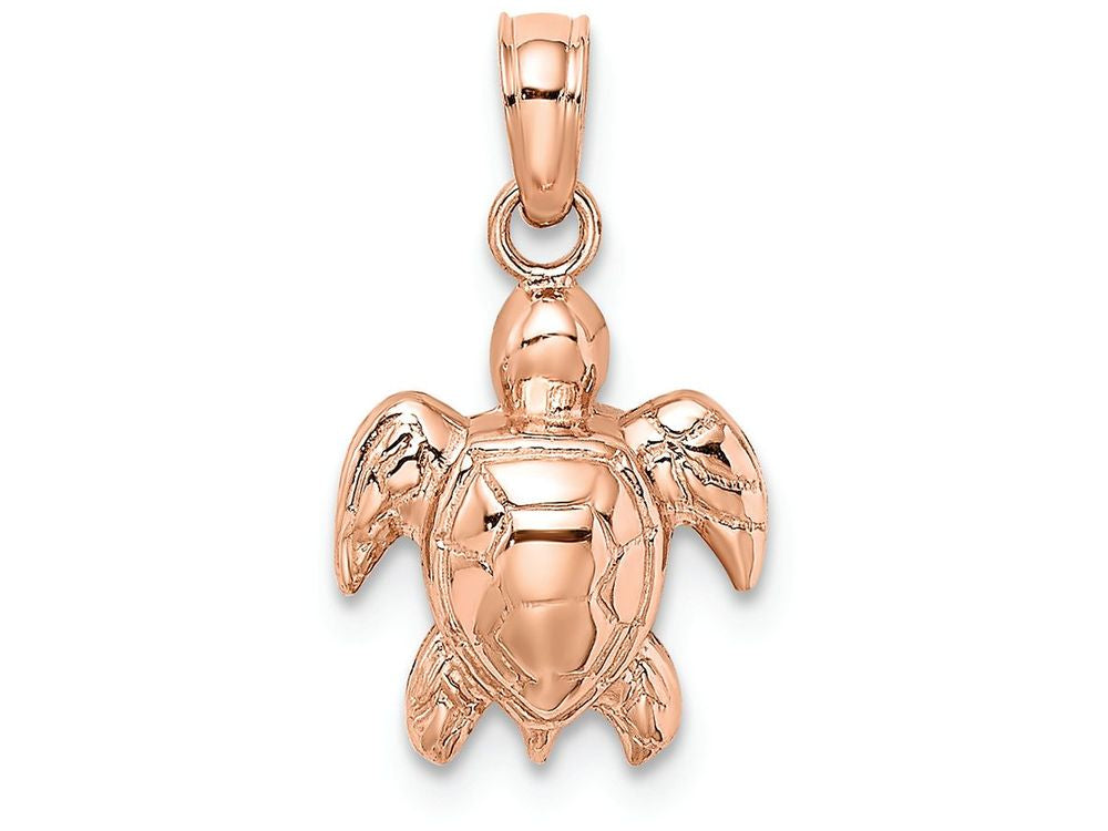 FJC Finejewelers 14k Rose Gold Mini Sea Turtle Charm