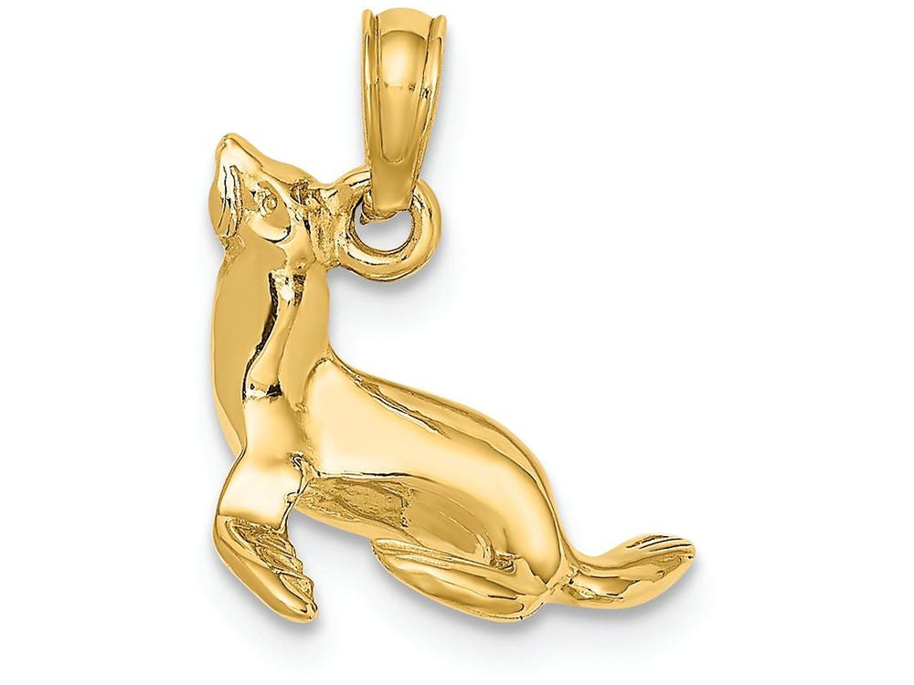 FJC Finejewelers 14k Yellow Gold 3d Seal Charm