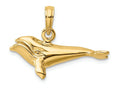 FJC Finejewelers 14k Yellow Gold 3d Bowhead Whalehigh Polished Charm