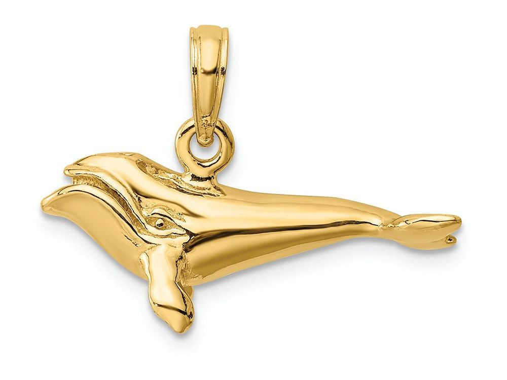 FJC Finejewelers 14k Yellow Gold 3d Bowhead Whalehigh Polished Charm