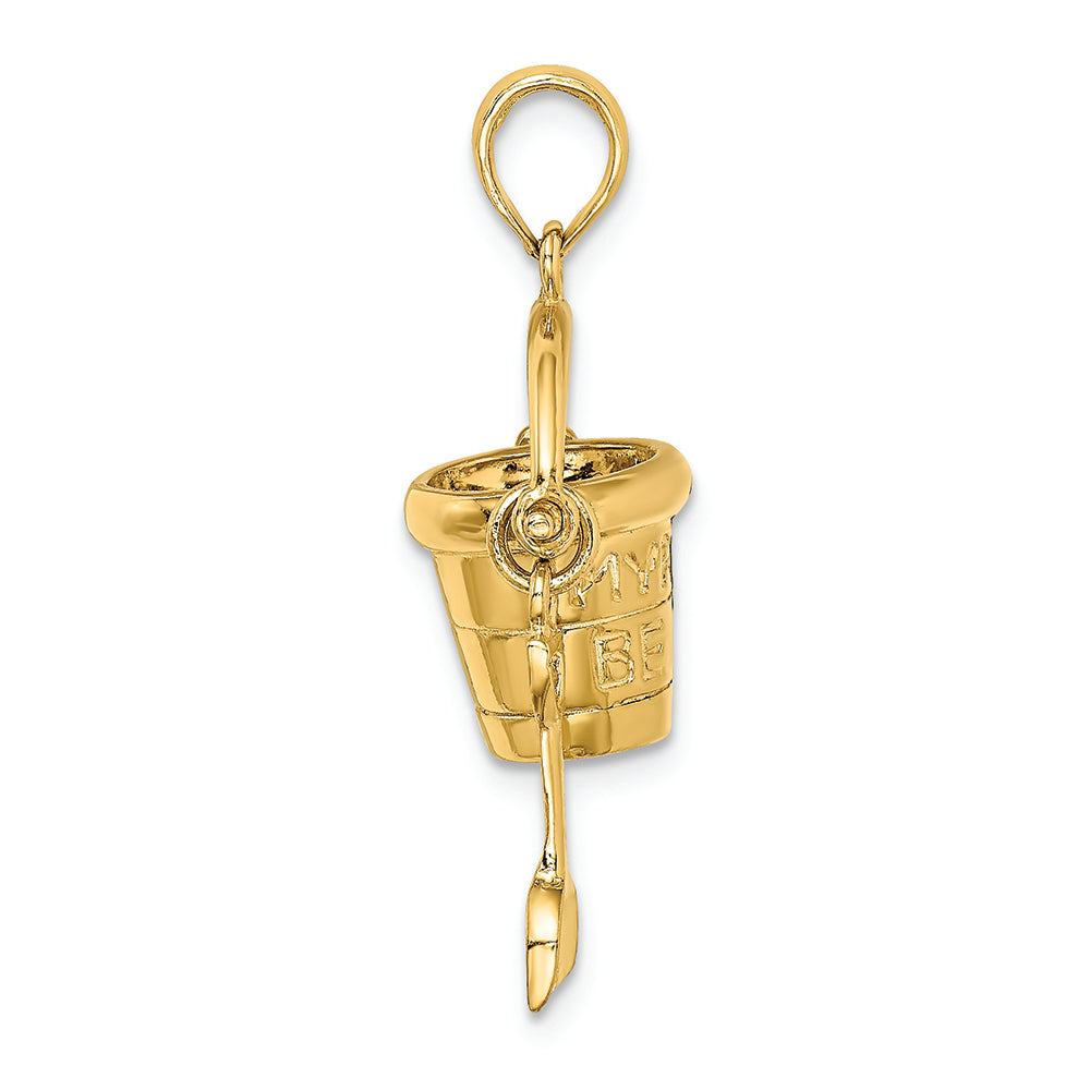 FJC Finejewelers 14k Yellow Gold Myrtle Beach Bucket with Shovel Charm
