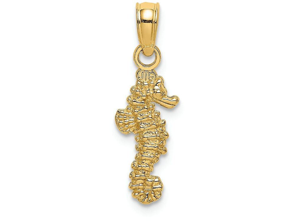 FJC Finejewelers 14k Yellow Gold 3d Mini Seahorse Charm