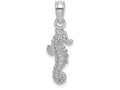 FJC Finejewelers 14k White Gold 3d Mini Seahorse Charm
