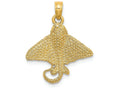 FJC Finejewelers 14k Yellow Gold Spotted Eagle Ray Charm