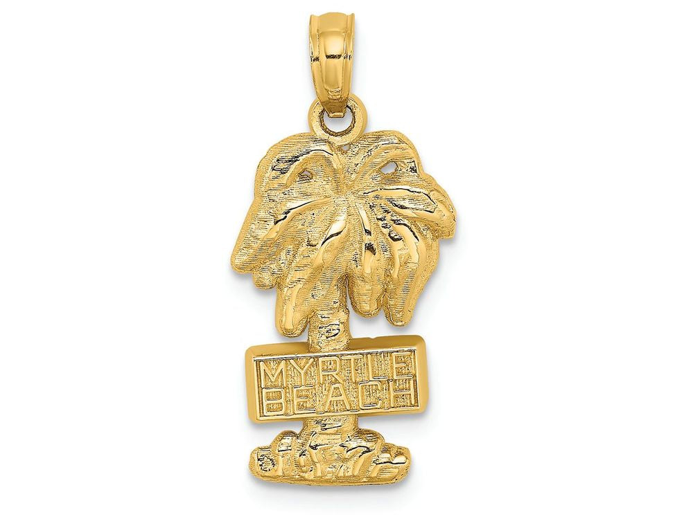 FJC Finejewelers 14k Yellow Gold Myrtle Beach On Palm Tree Charm