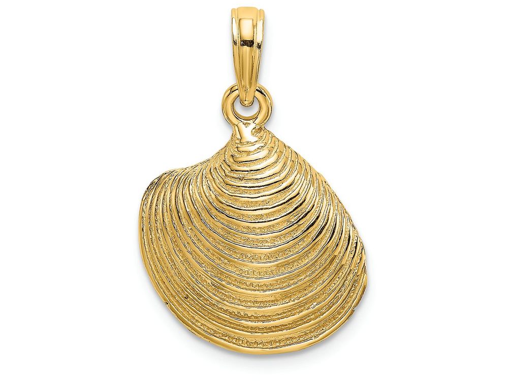 FJC Finejewelers 14k Yellow Gold Clam Shell Charm