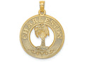 FJC Finejewelers 14k Yellow Gold Charleston On Round Frame with Palm Tree Center Charm