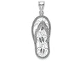FJC Finejewelers 14k White Gold White Triple Turtle Flip-flop [] Charm