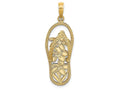 FJC Finejewelers 14k Yellow Gold Multi Flower Flip-flop [] Charm