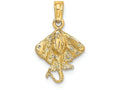 FJC Finejewelers 14k Yellow Gold Stingray Charm