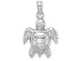 FJC Finejewelers 14k White Gold White Sea Turtle Charm