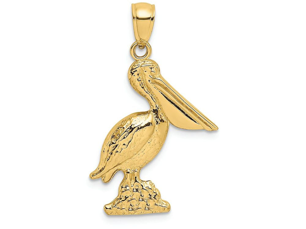 FJC Finejewelers 14k Yellow Gold 3d Lrg Pelican Standing Charm