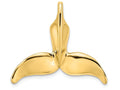 FJC Finejewelers 14k Yellow Gold 3d Whale Tail Polish Engraved Charm