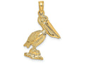 FJC Finejewelers 14k Yellow Gold 3d Sm Pelican Standing with Moveable Mouth Charm