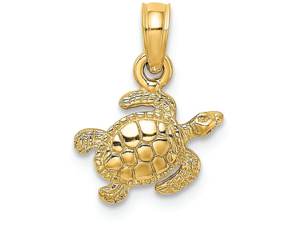 FJC Finejewelers 14k Yellow Gold Sea Turtle Polish Charm