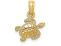FJC Finejewelers 14k Yellow Gold Sea Turtle Polish Charm
