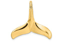 FJC Finejewelers 14k Yellow Gold 3d Whale Tail Polish Charm