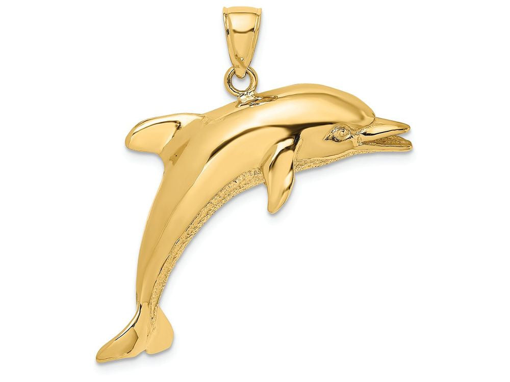 FJC Finejewelers 14k Yellow Gold Dolphin Jumping Charm