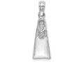 FJC Finejewelers 14k White Gold Scuba Flipper Swim Or Dive Charm
