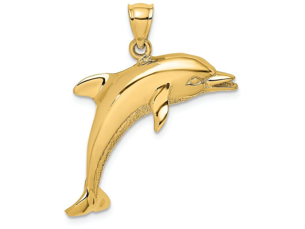 FJC Finejewelers 14k Yellow Gold Dolphin Jumping Charm