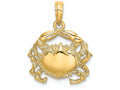 FJC Finejewelers 14k Yellow Gold Crab Polish Charm