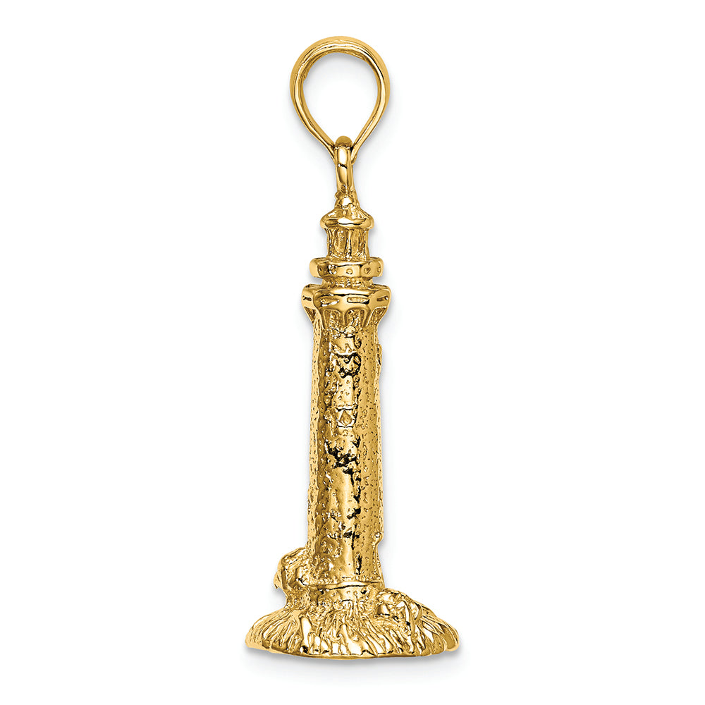 FJC Finejewelers 14k Yellow Gold 3d Fenwick Island Lighthouse  De Charm