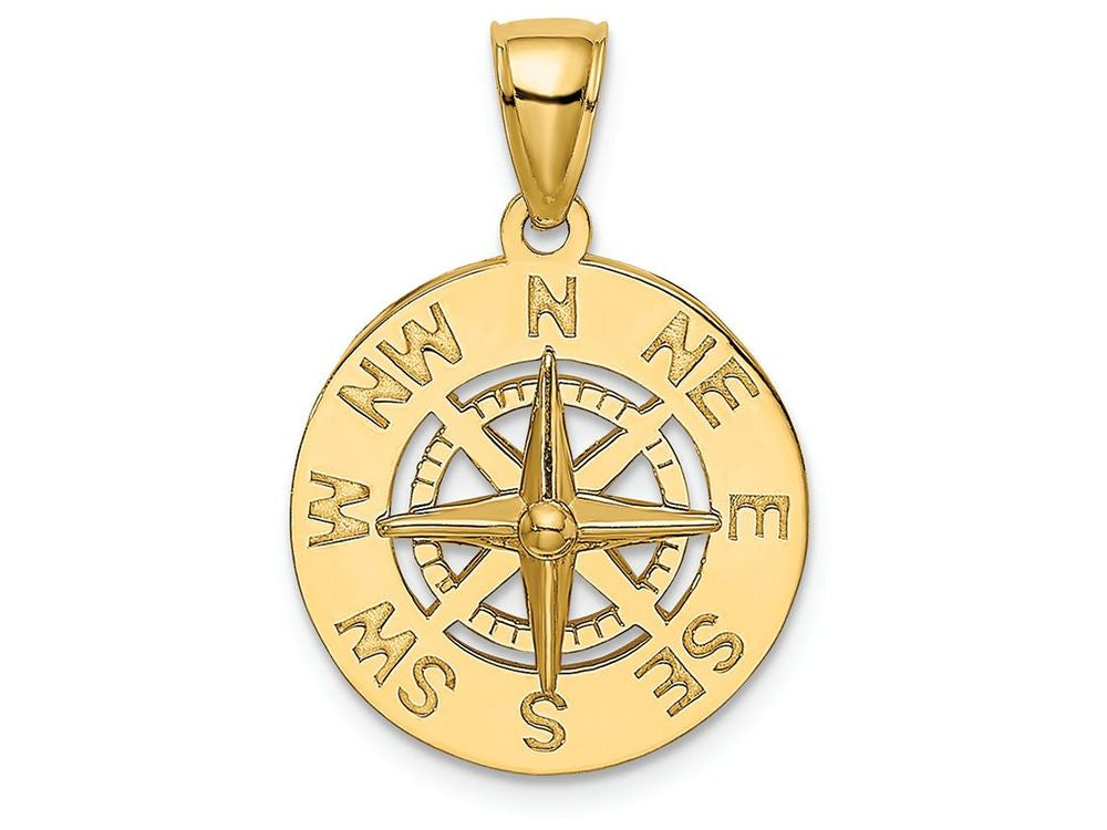 FJC Finejewelers 14k Yellow Gold Nautical Compass Charm
