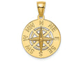 FJC Finejewelers 14k Yellow Gold Nautical Compass Charm