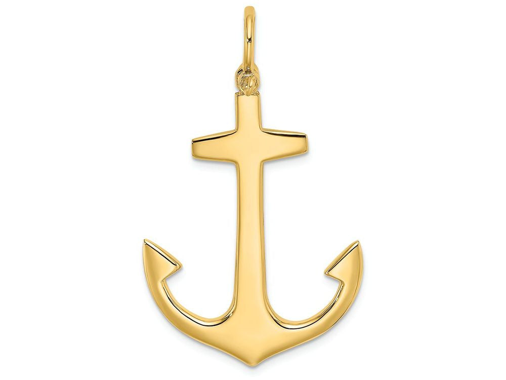 FJC Finejewelers 14k Yellow Gold 3d Large Anchorshackle Bail Charm