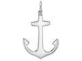 FJC Finejewelers 14k White Gold White 3d Large Anchorshackle Bail Charm