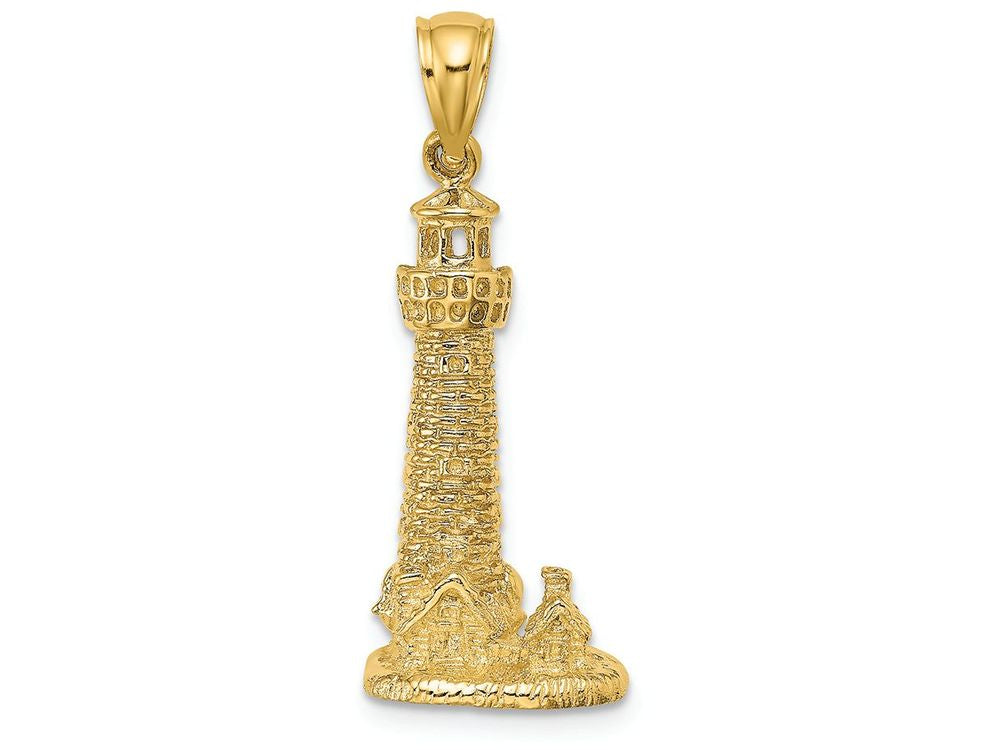 FJC Finejewelers 14k Yellow Gold Assateague Island Lighthouse Va Charm