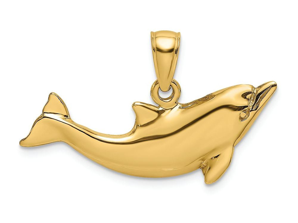 FJC Finejewelers 14k Yellow Gold Dolphin Charm