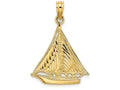 FJC Finejewelers 14k Yellow Gold Sailboat Charm