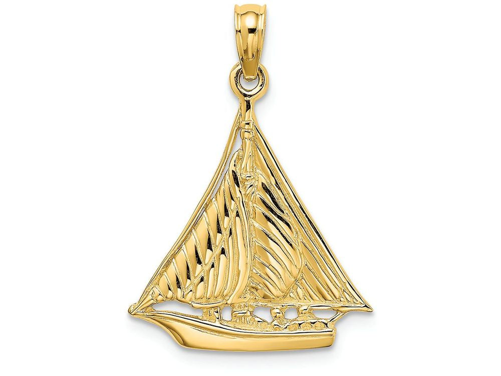 FJC Finejewelers 14k Yellow Gold Sailboat Charm