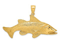 FJC Finejewelers 14k Yellow Gold Red Fishwave Pattern Charm