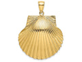 FJC Finejewelers 14k Yellow Gold 3d Scallop Shell Polish Charm