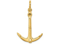 FJC Finejewelers 14k Yellow Gold 3d Kedge Anchor2 Piece Moveable Shackle Bail Charm