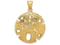 FJC Finejewelers 14k Yellow Gold Lrg Sand Dollar with Notches Charm