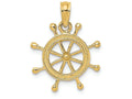 FJC Finejewelers 14k Yellow Gold Ship Wheel Charm